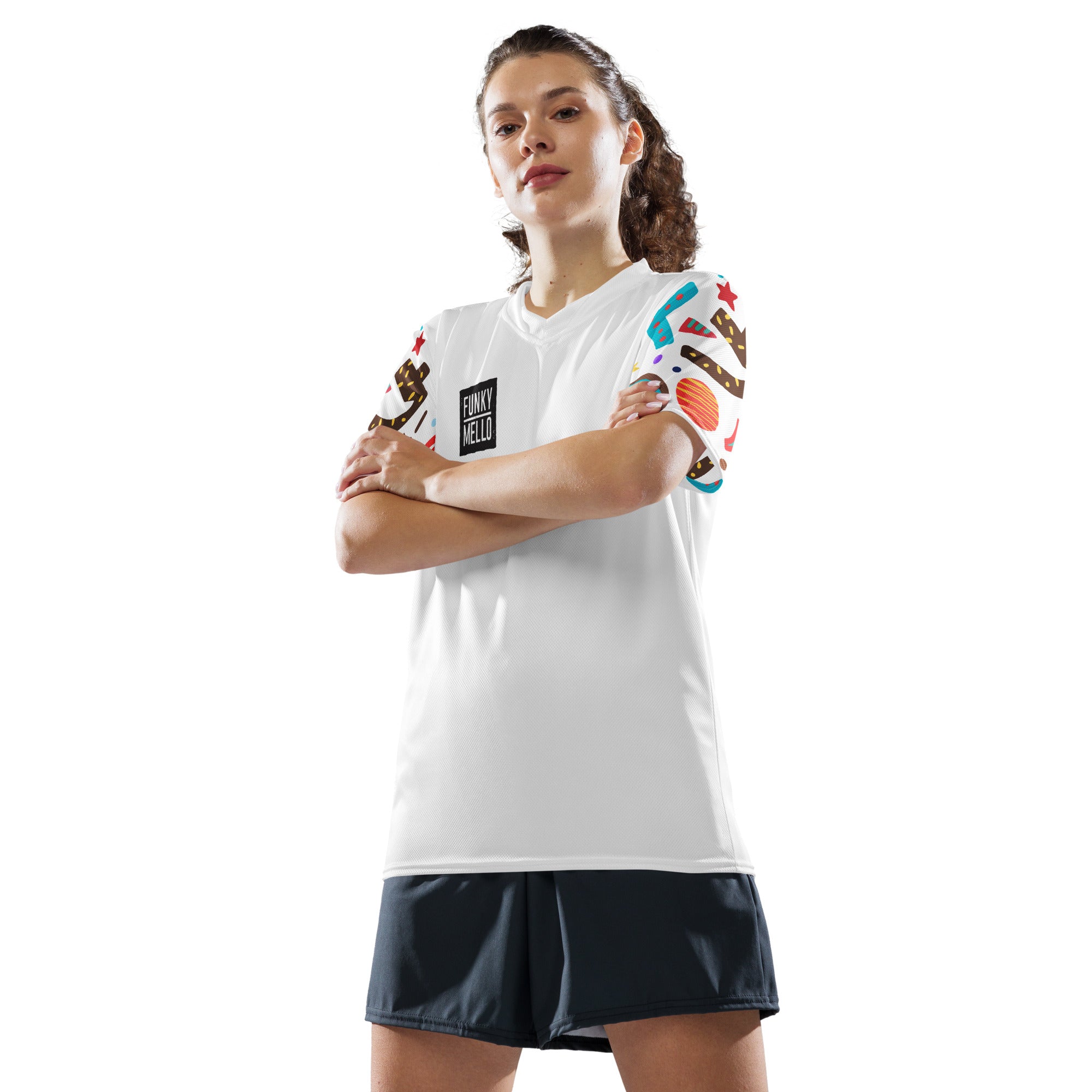 Funky White Tee Funky Mello