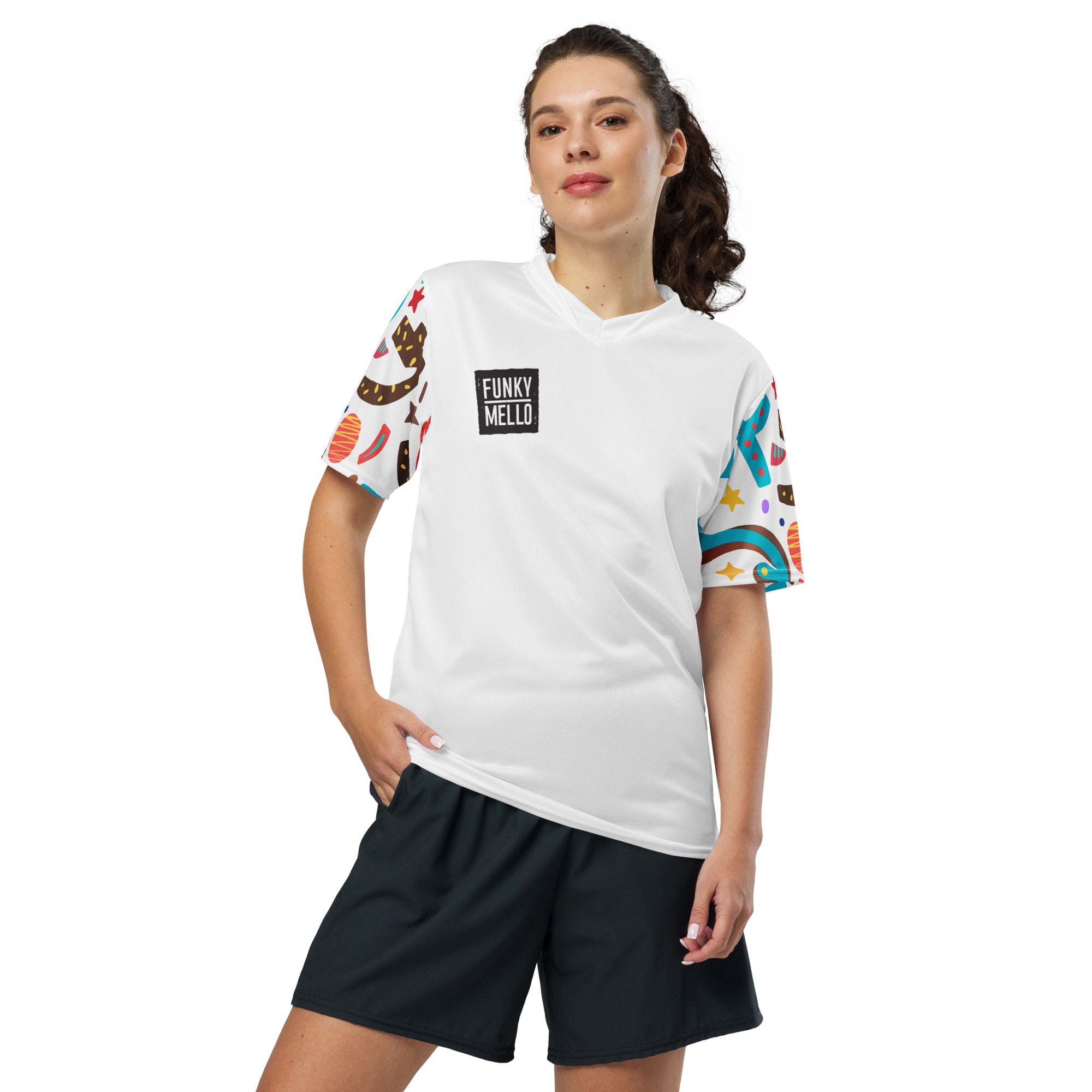 Funky White Tee Funky Mello