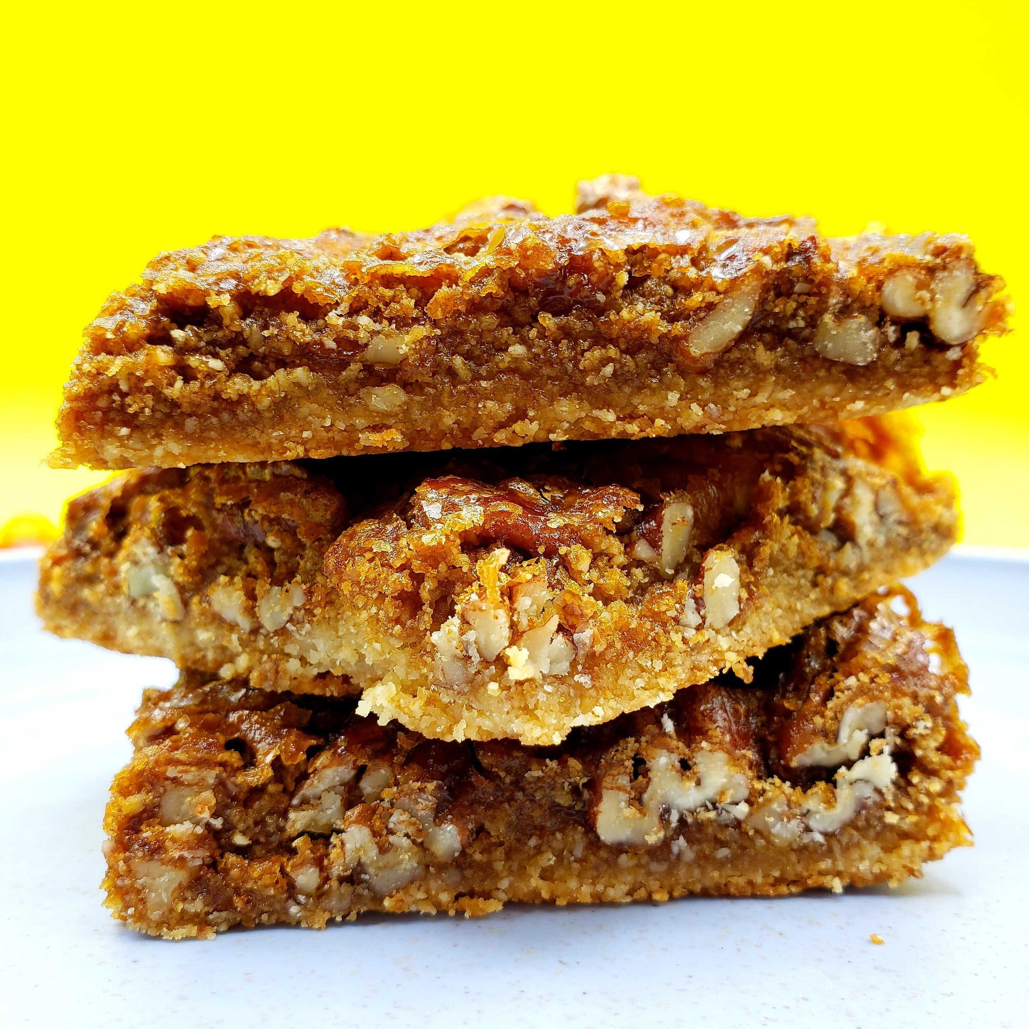 Chewy Pecan Bars - Funky Mello
