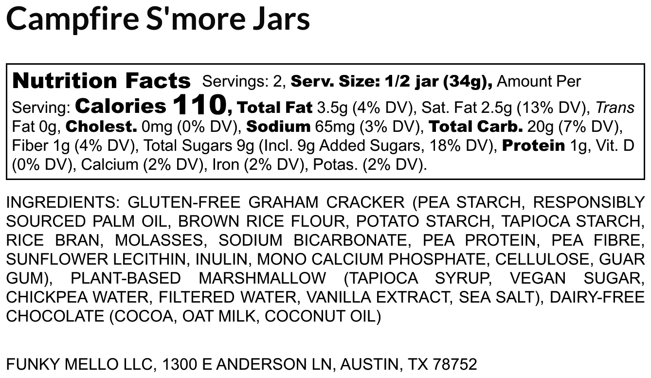 S'more Jars - Campfire 4-pack Funky Mello